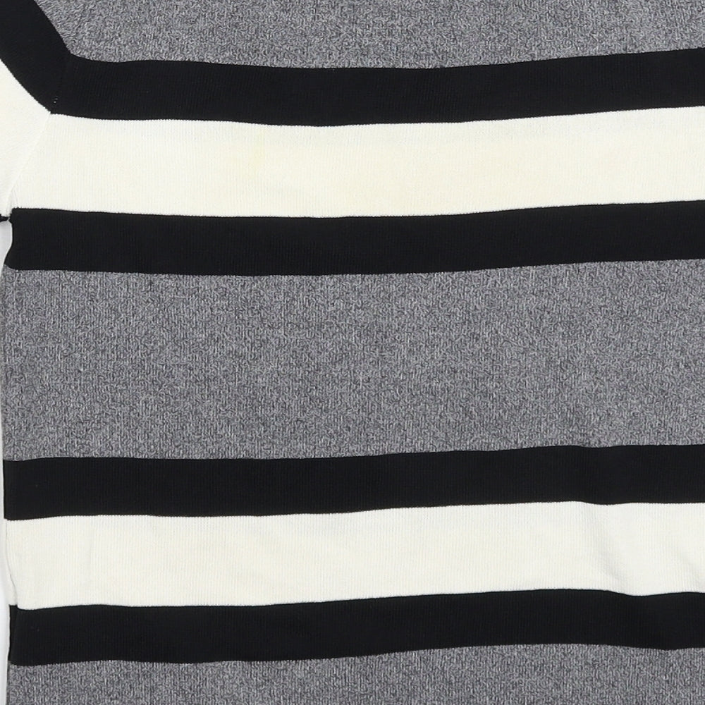 New Look Womens Multicoloured Striped Knit Pullover Jumper Size 6