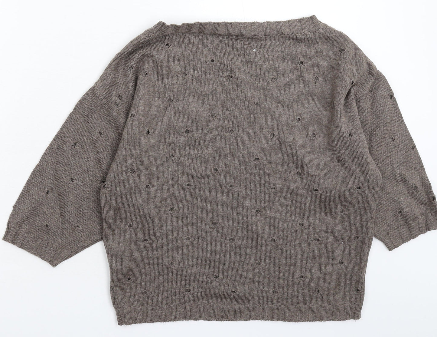 Studio Womens Grey  Knit Pullover Jumper Size 12