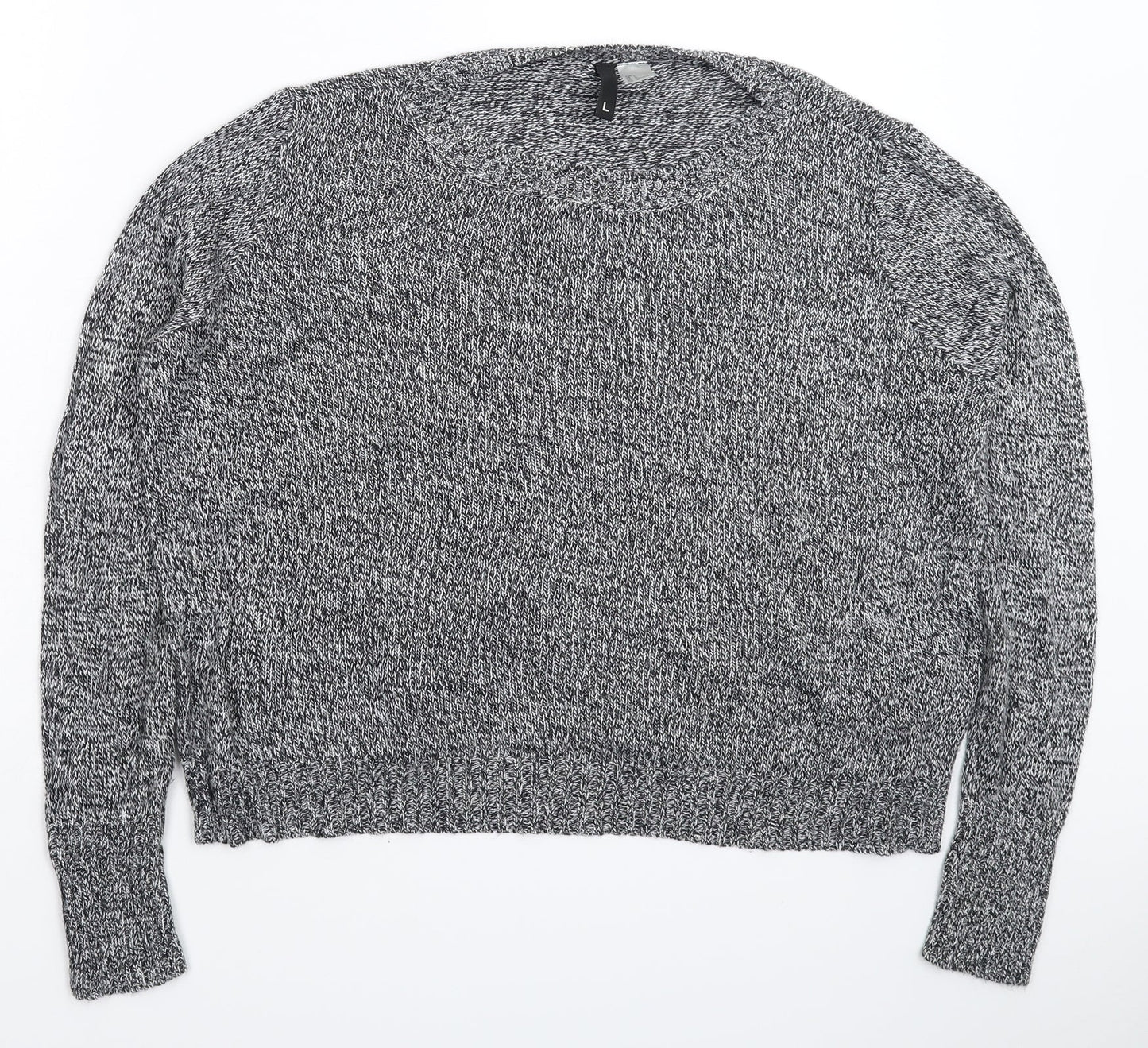 Divided Womens Grey  Knit Pullover Jumper Size L  - Oversized
