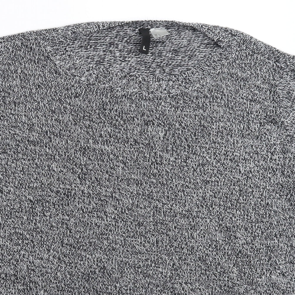 Divided Womens Grey  Knit Pullover Jumper Size L  - Oversized