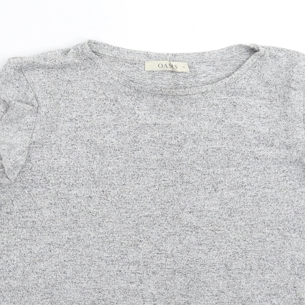 Oasis Womens Grey  Knit Pullover Jumper Size M