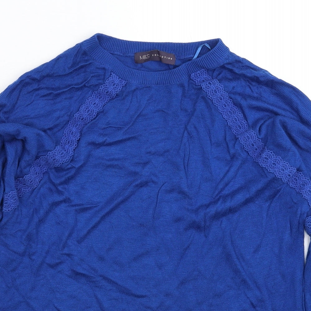 Marks and Spencer Womens Blue  Knit Pullover Jumper Size S