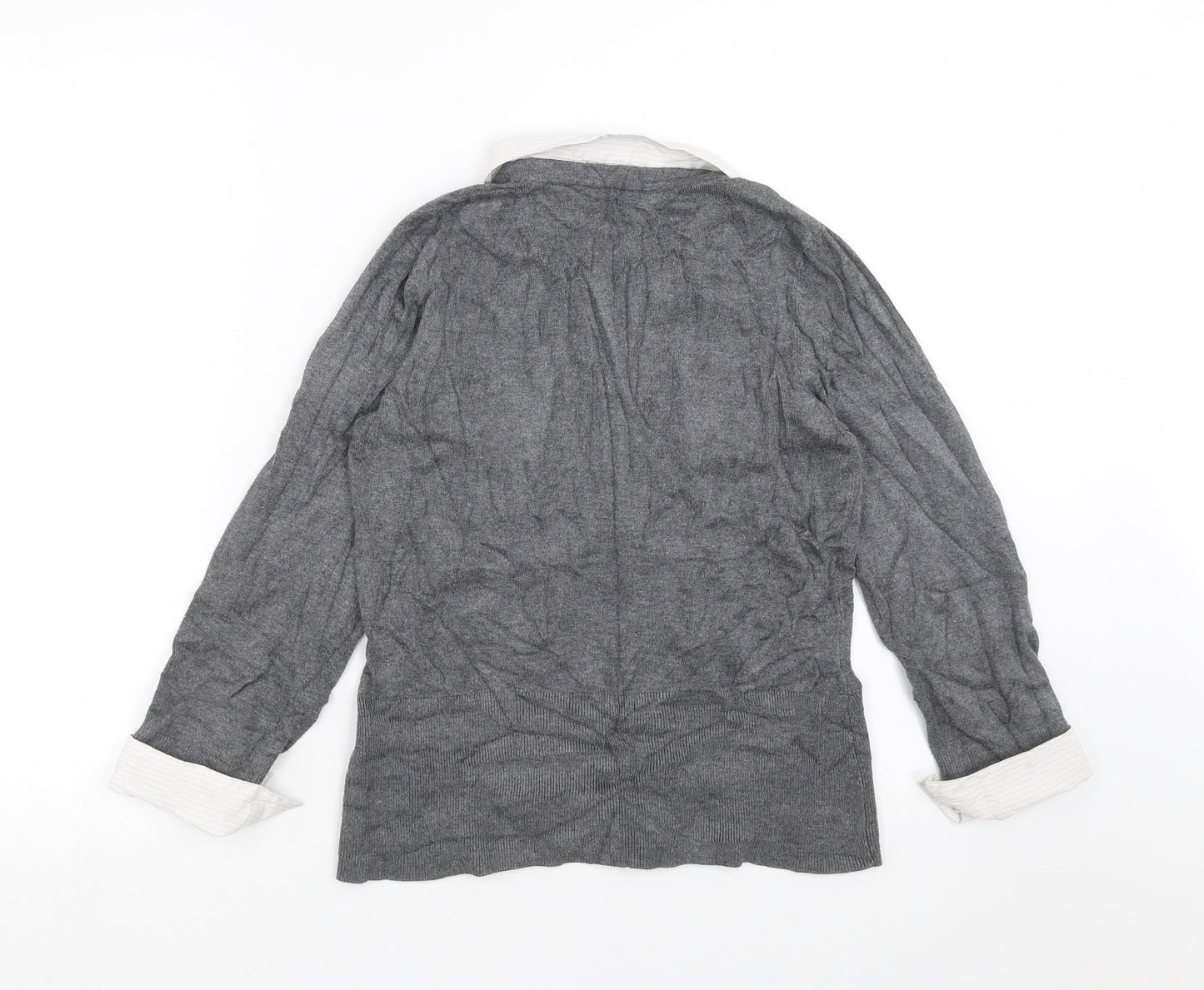 Linea Womens Grey  Knit Pullover Jumper Size S