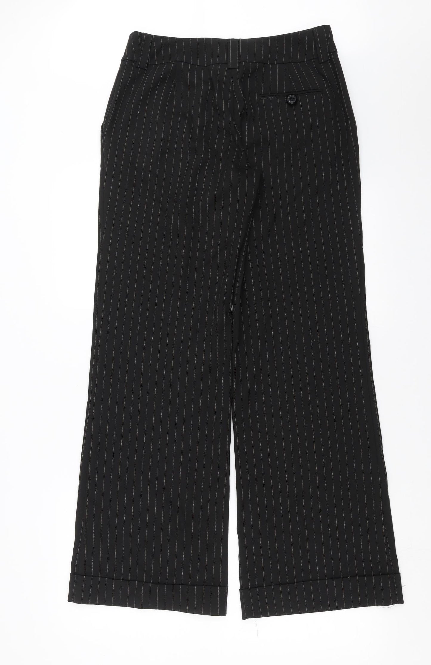 VERO MODA Womens Black Striped  Trousers  Size 10 L31 in
