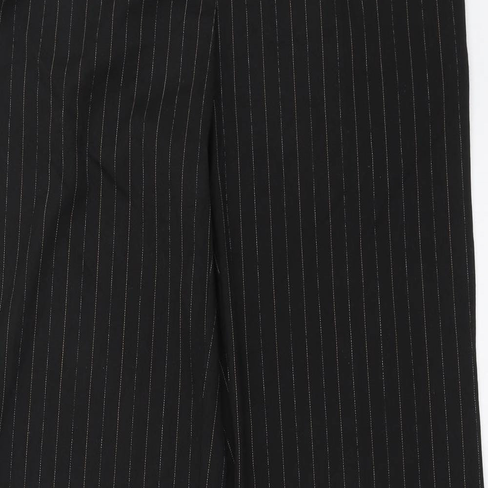 VERO MODA Womens Black Striped  Trousers  Size 10 L31 in