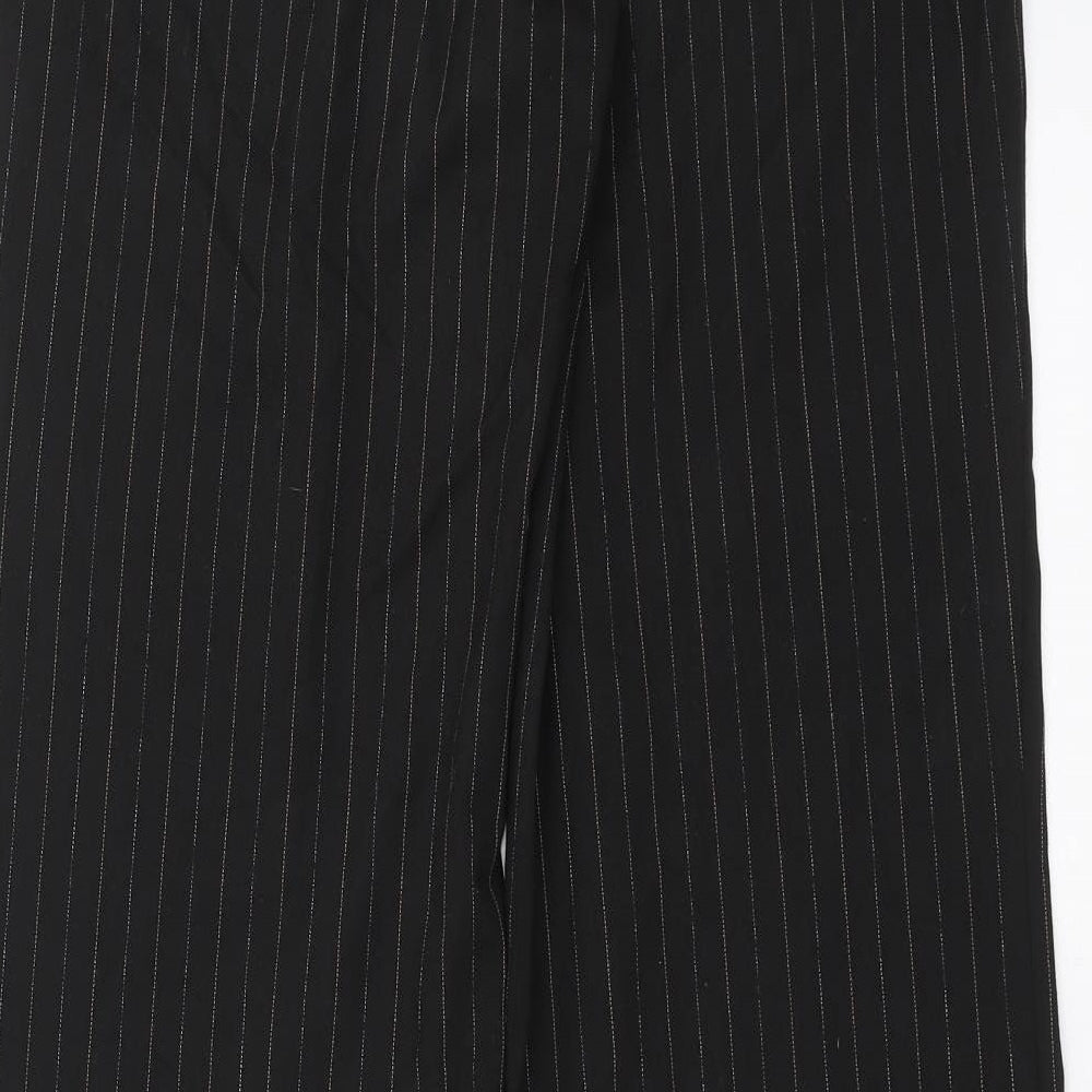 VERO MODA Womens Black Striped  Trousers  Size 10 L31 in
