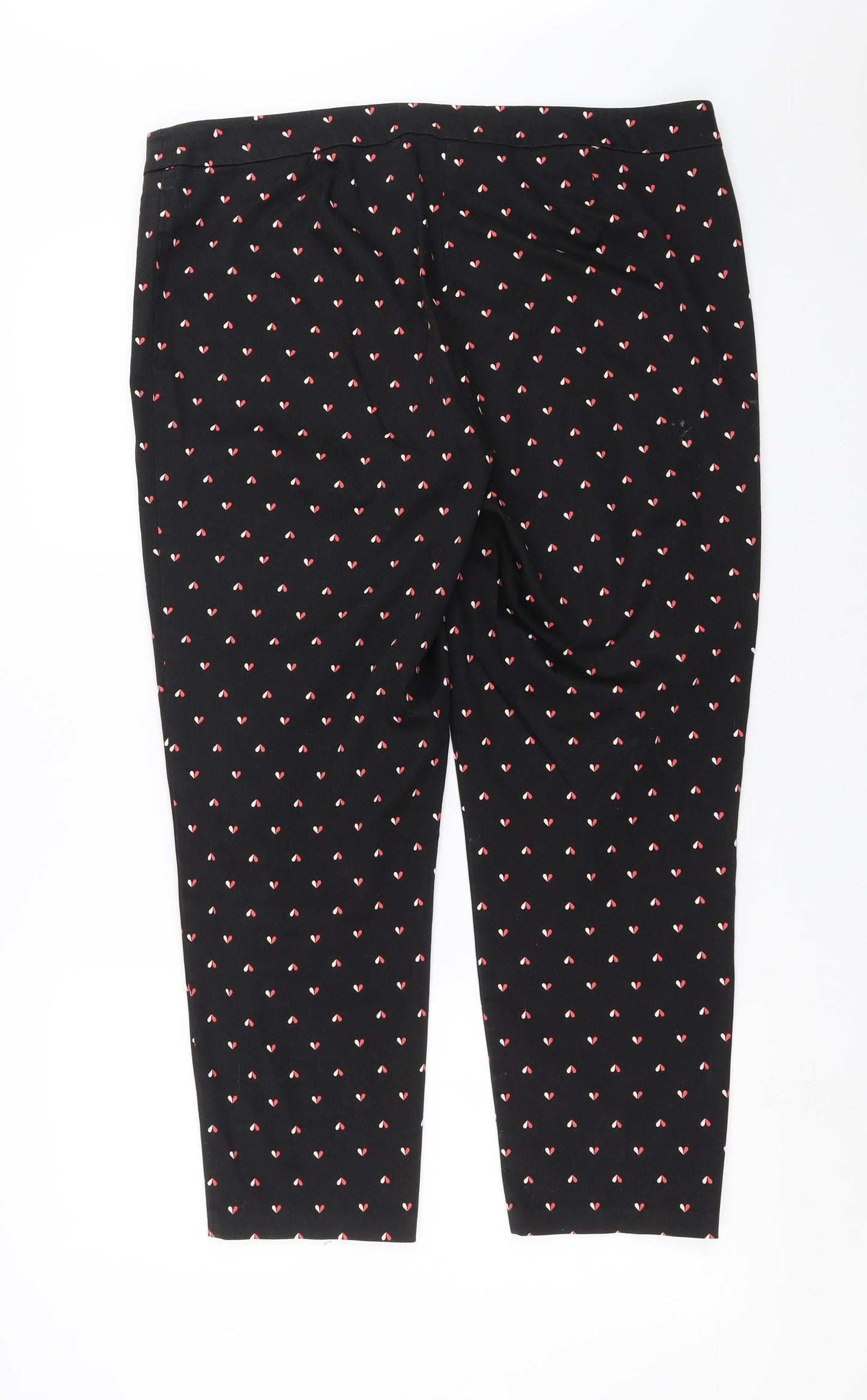 Preworn Womens Black Geometric  Trousers  Size 36 in L25 in