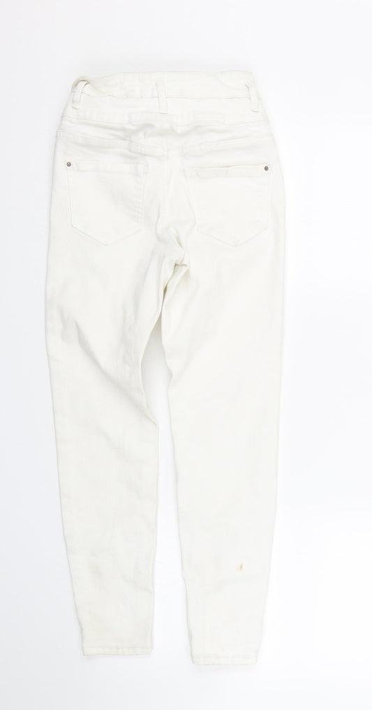 New Look Womens White  Denim Skinny Jeans Size 6 L24 in