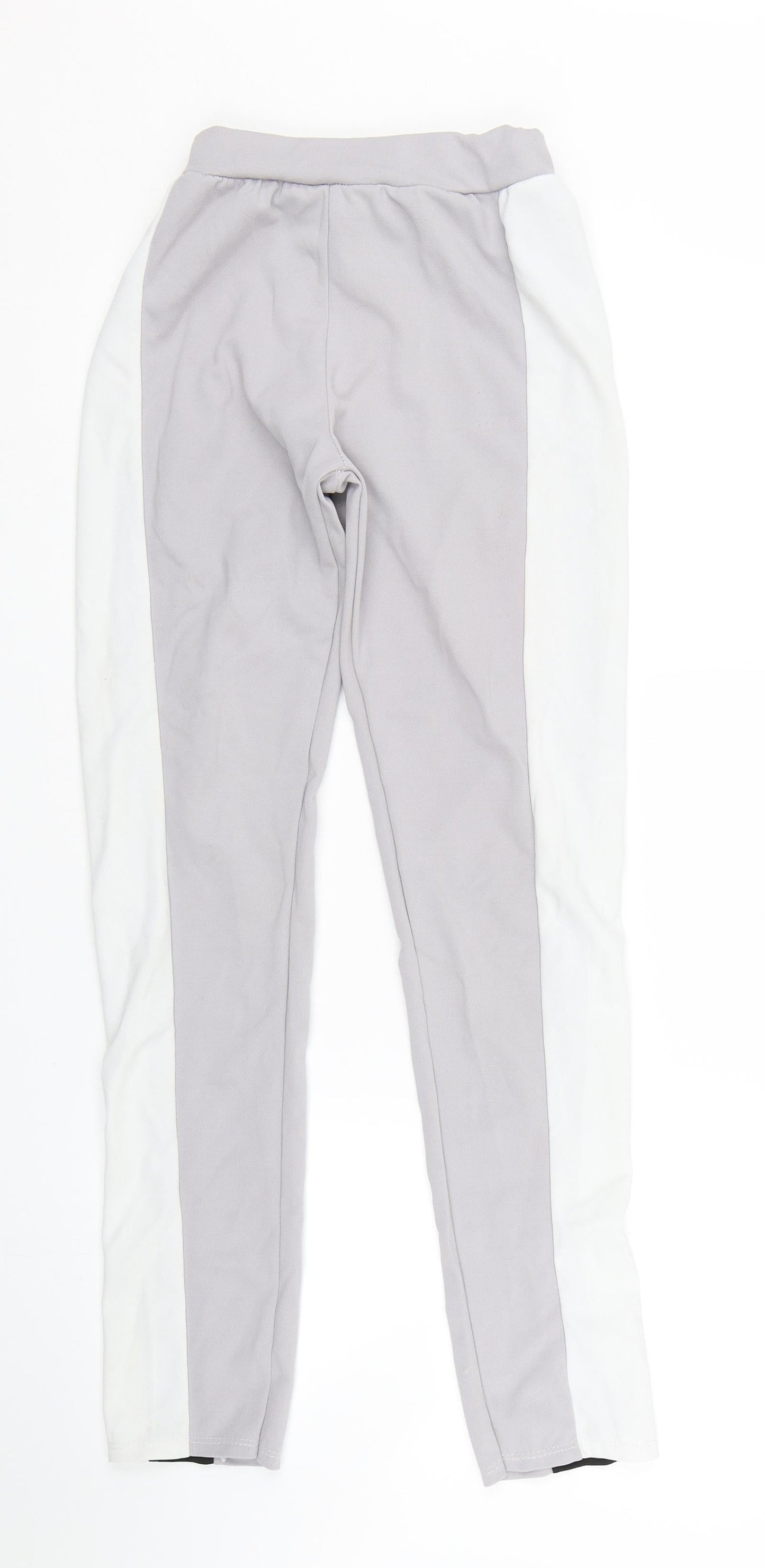 Preworn Womens Grey Striped  Sweatpants Trousers Size S L28 in