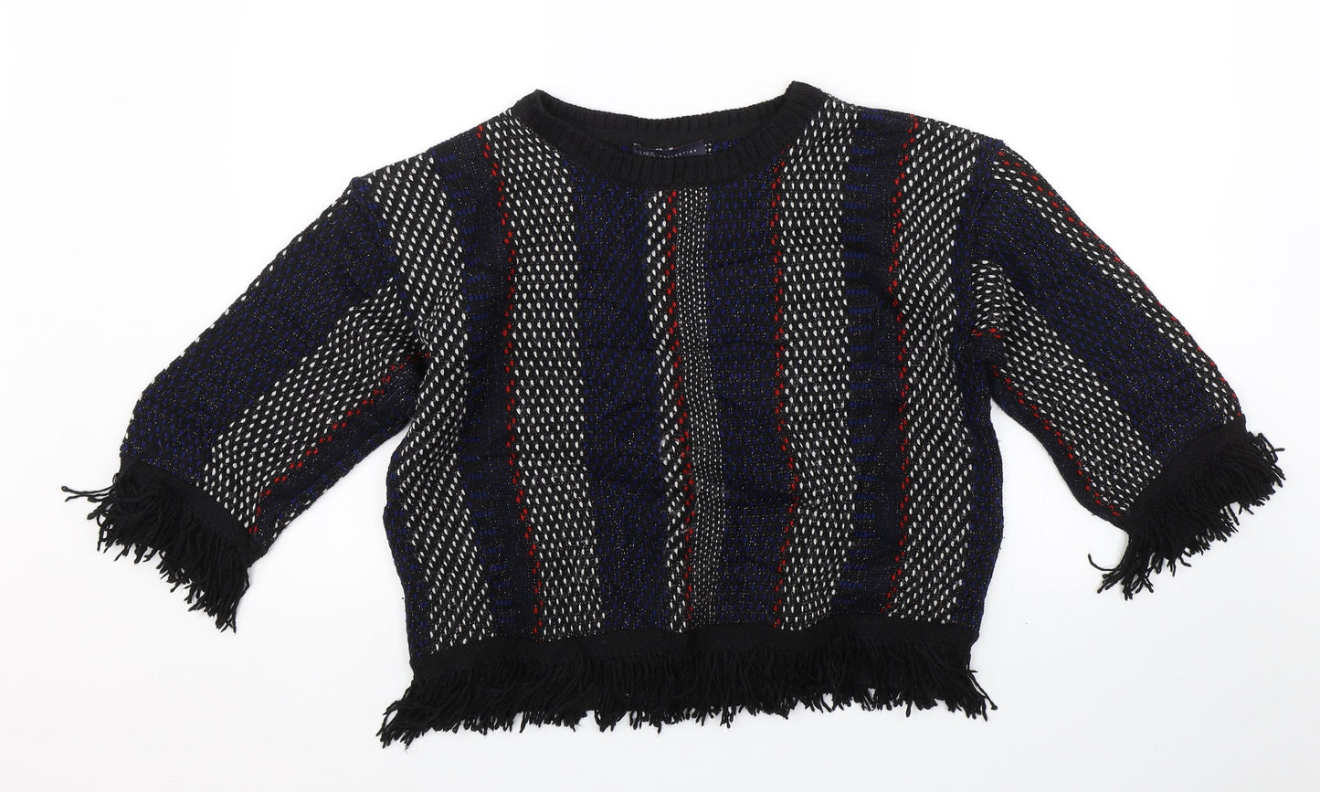 M&S Womens Multicoloured Striped  Pullover Jumper Size M