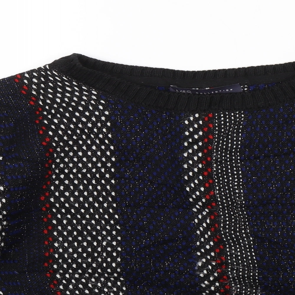 M&S Womens Multicoloured Striped  Pullover Jumper Size M