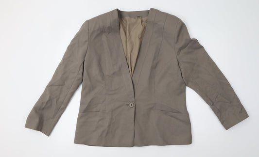 Preworn Womens Grey    Blazer Size 18