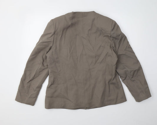 Preworn Womens Grey    Blazer Size 18