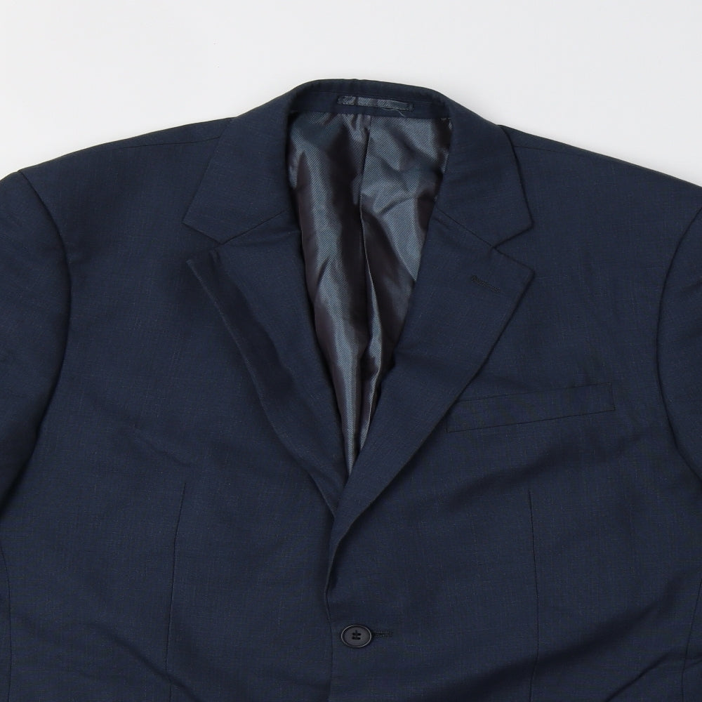 Henley Mens Blue   Jacket Blazer Size 44
