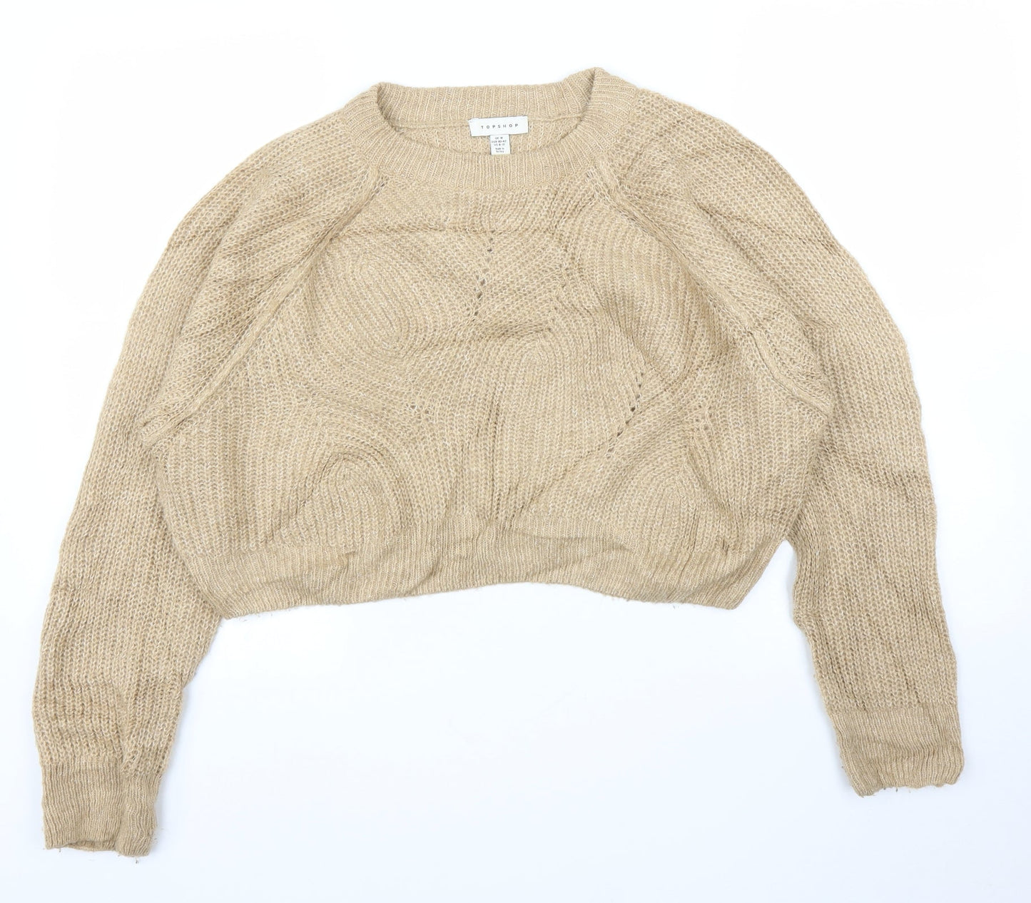 Topshop Womens Beige   Pullover Jumper Size M