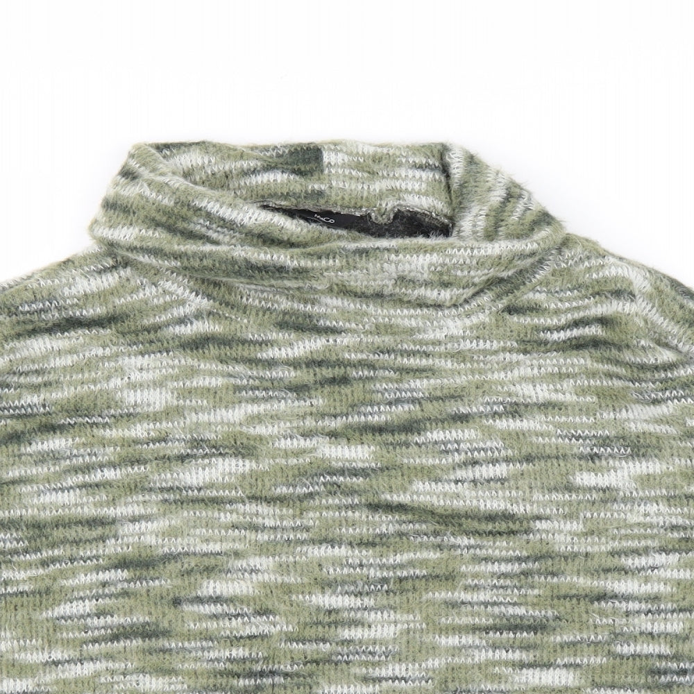 M&Co Womens Green Striped  Pullover Jumper Size 18