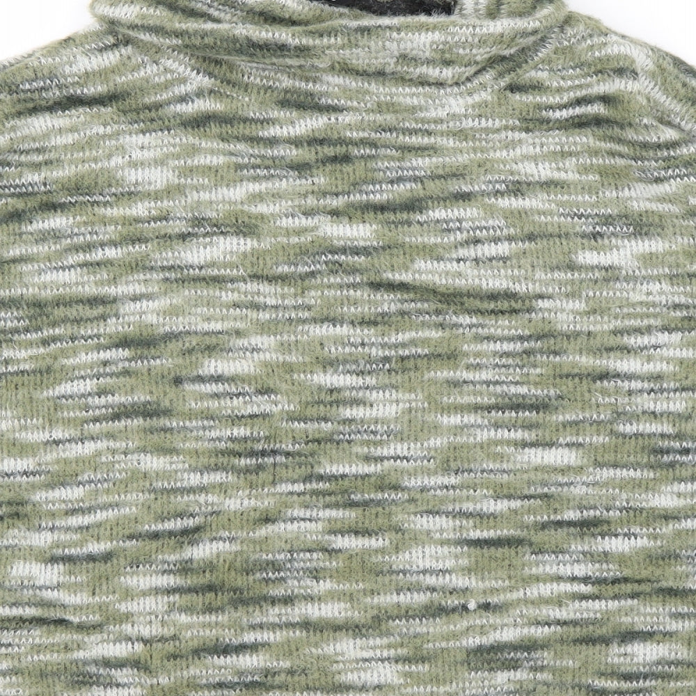 M&Co Womens Green Striped  Pullover Jumper Size 18