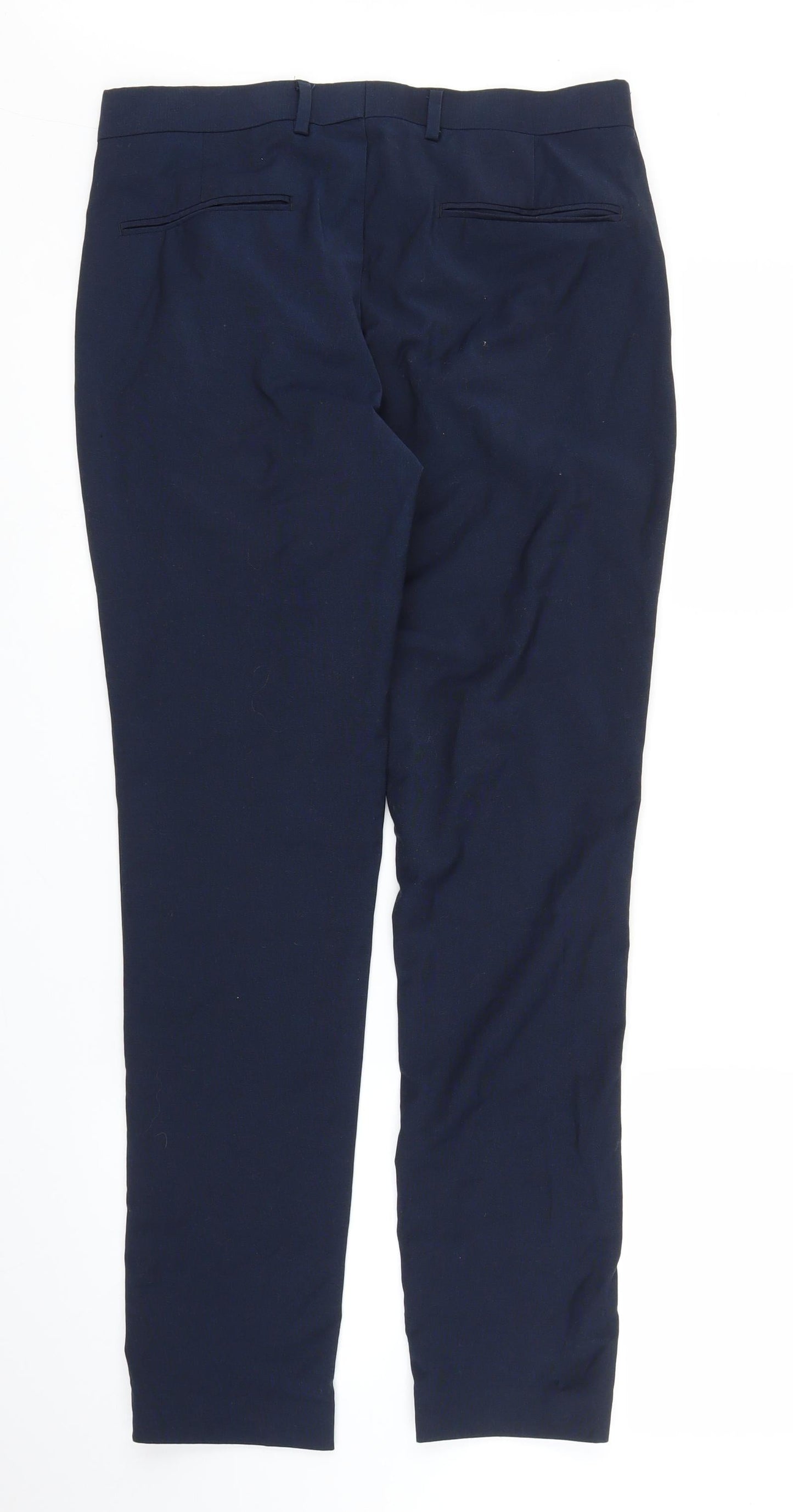 H&M Womens Blue   Capri Trousers Size M L28 in