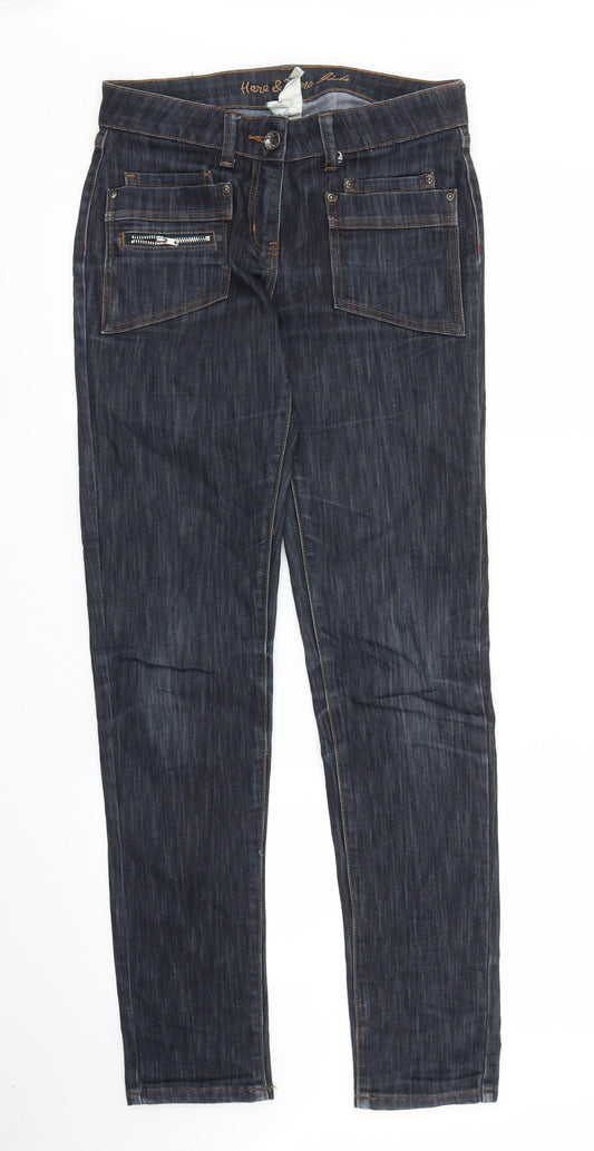 Here & There Womens Blue  Denim Skinny Jeans Size 28 in L31 in