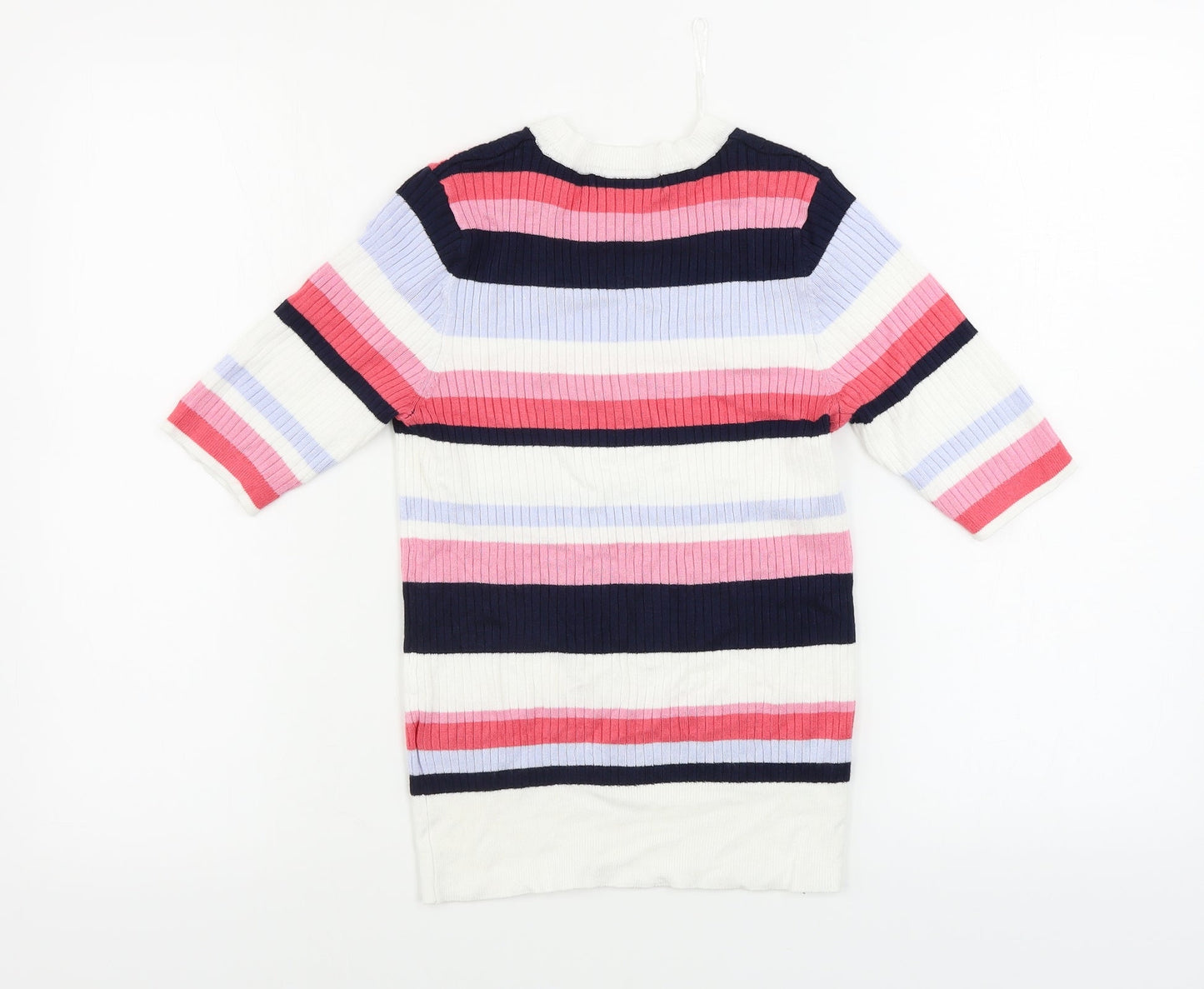 Marks and Spencer  Womens White Striped  Pullover Jumper Size 10