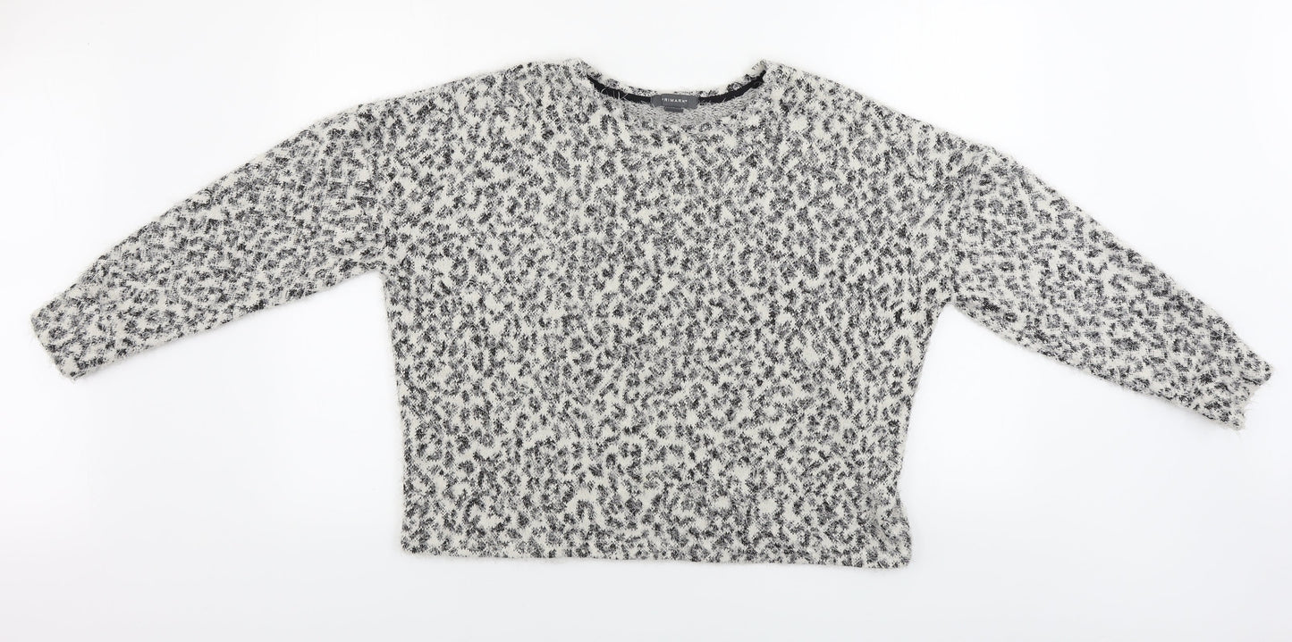 Primark  Womens Grey Animal Print  Pullover Jumper Size M