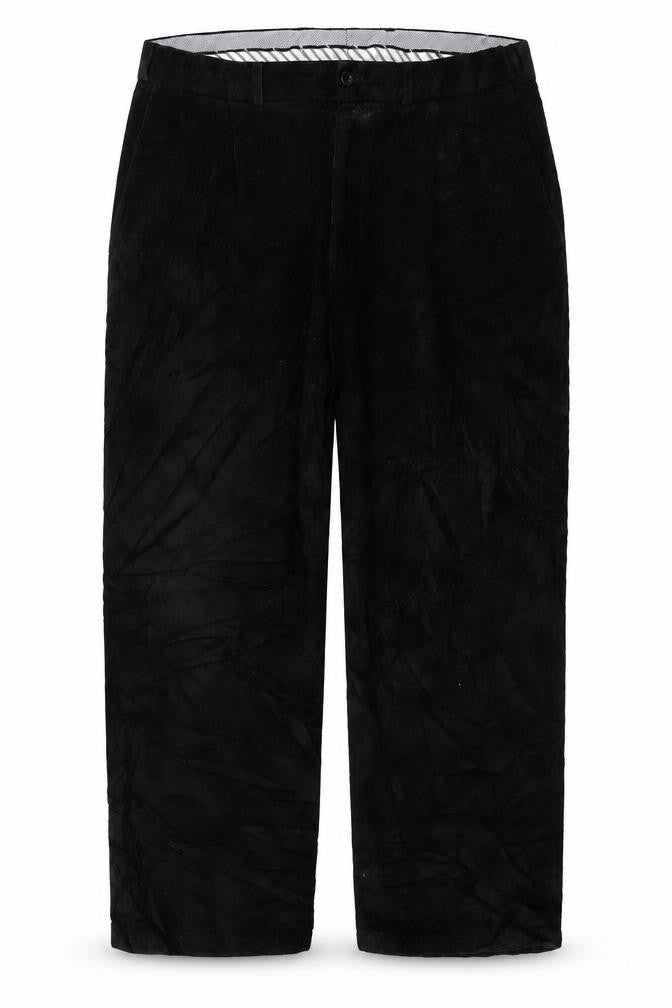 Front view of Maine New England women’s black corduroy straight jeans, size UK 40, in, 27-inch leg