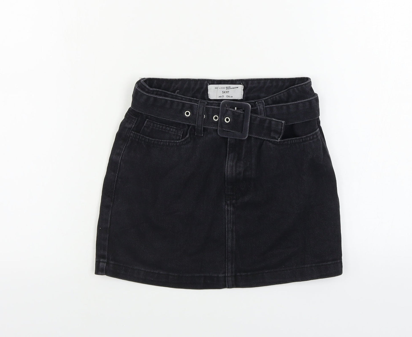 New Look  Girls Black   A-Line Skirt Size 9 Years