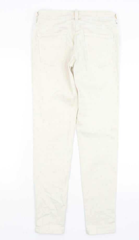 Great Plains Womens Ivory   Skinny Jeans Size 12 L30 in