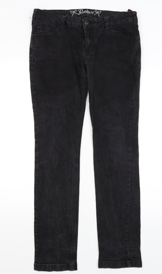 Review Womens Black   Straight Jeans Size 32 in L31 in