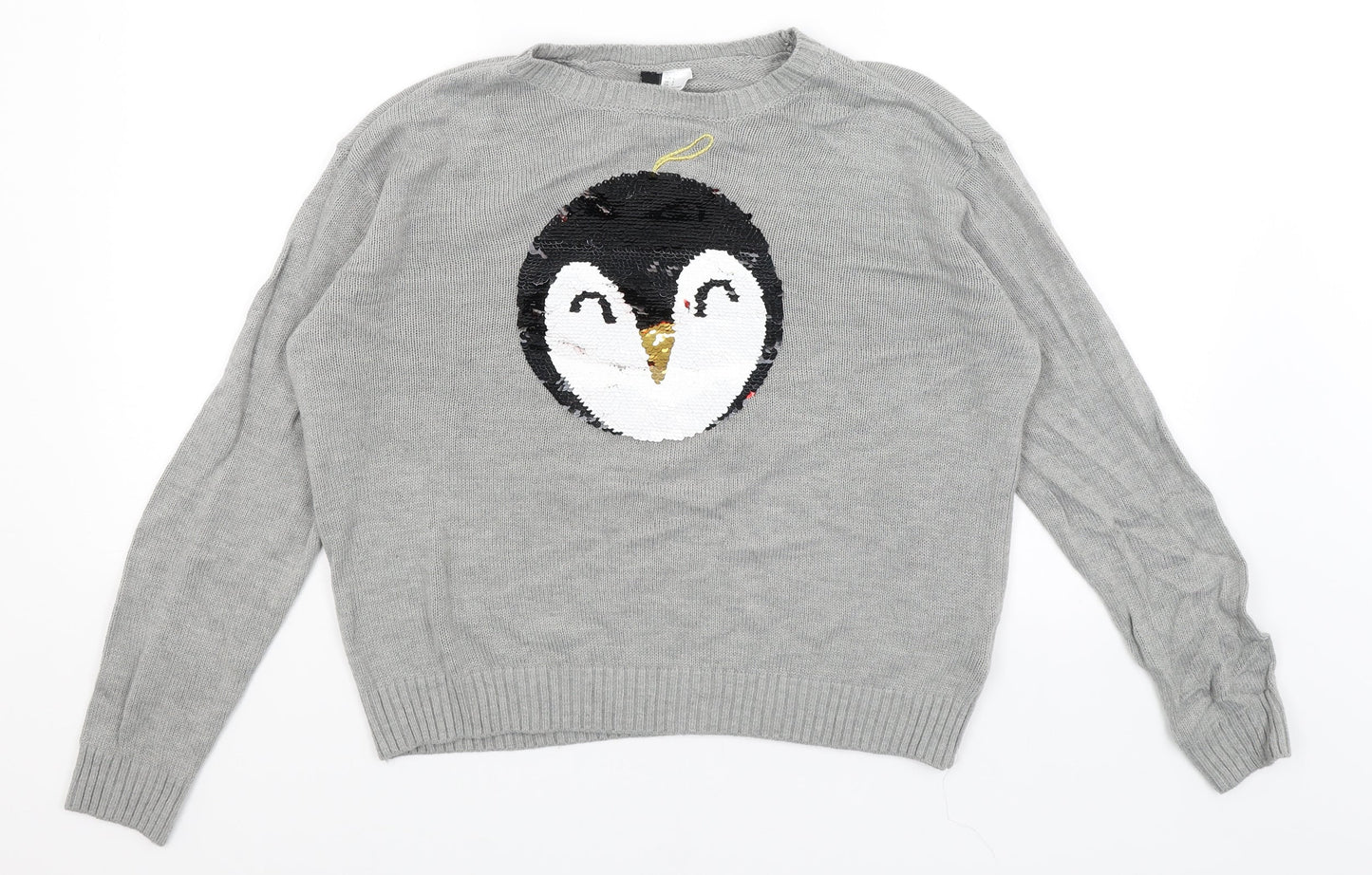 Divided Womens Grey   Pullover Jumper Size S  - Penguin Baubaul