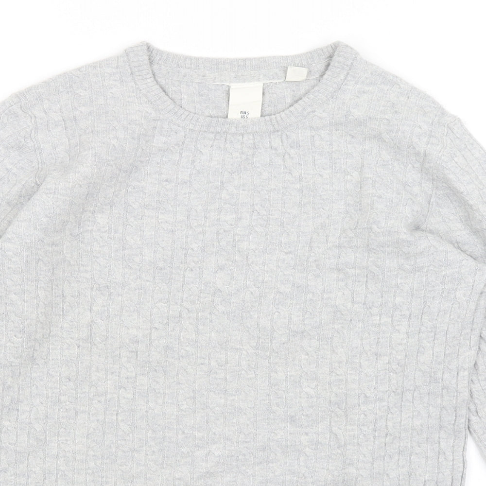 H&M Womens Grey   Pullover Jumper Size S