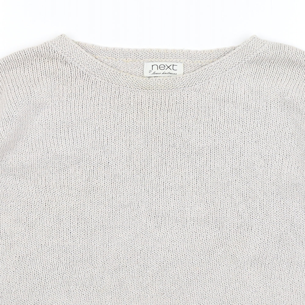 NEXT Womens Silver   Pullover Jumper Size 8