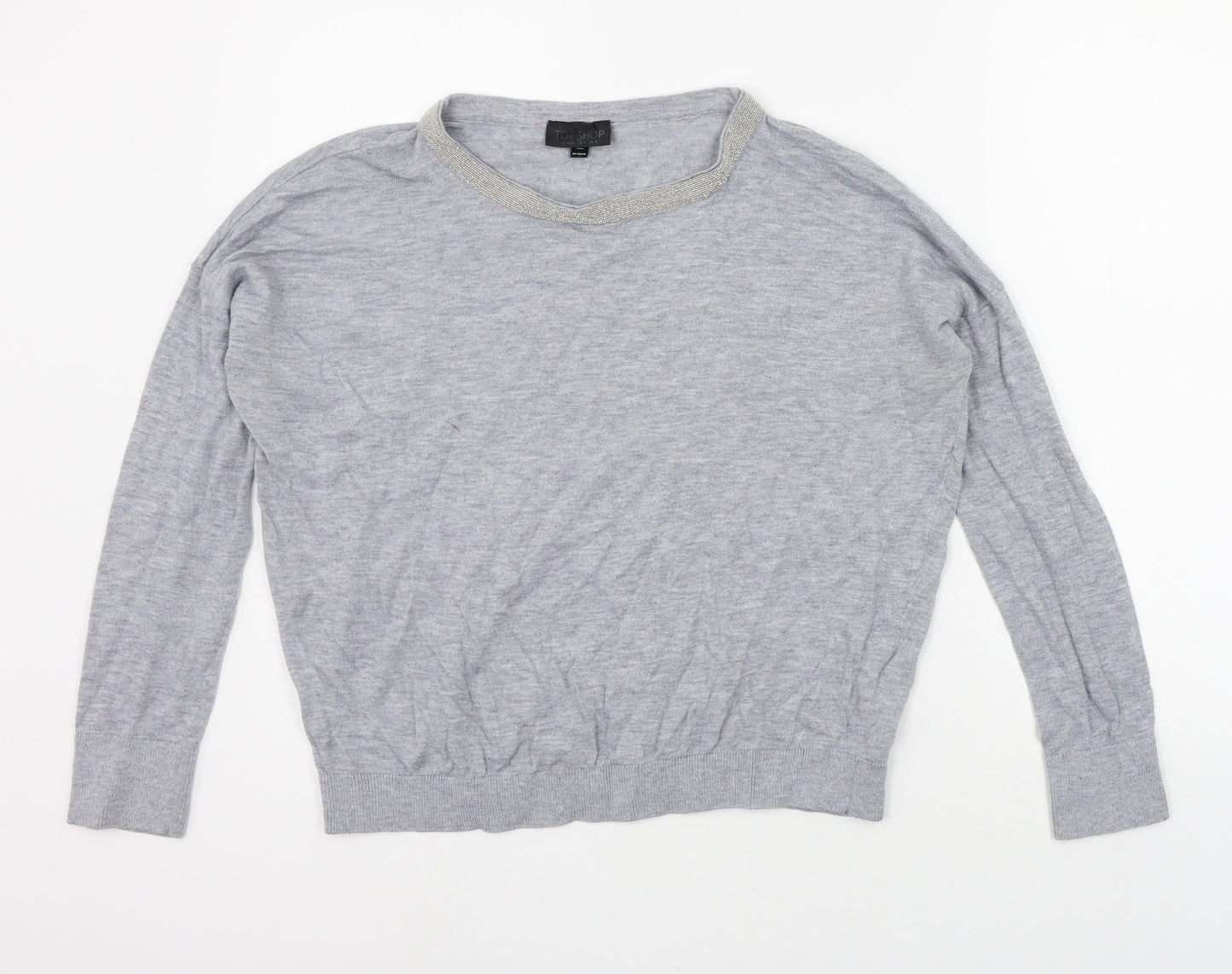 Topshop Womens Grey   Pullover Jumper Size 6