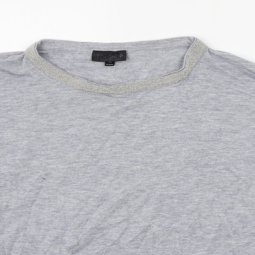 Topshop Womens Grey   Pullover Jumper Size 6