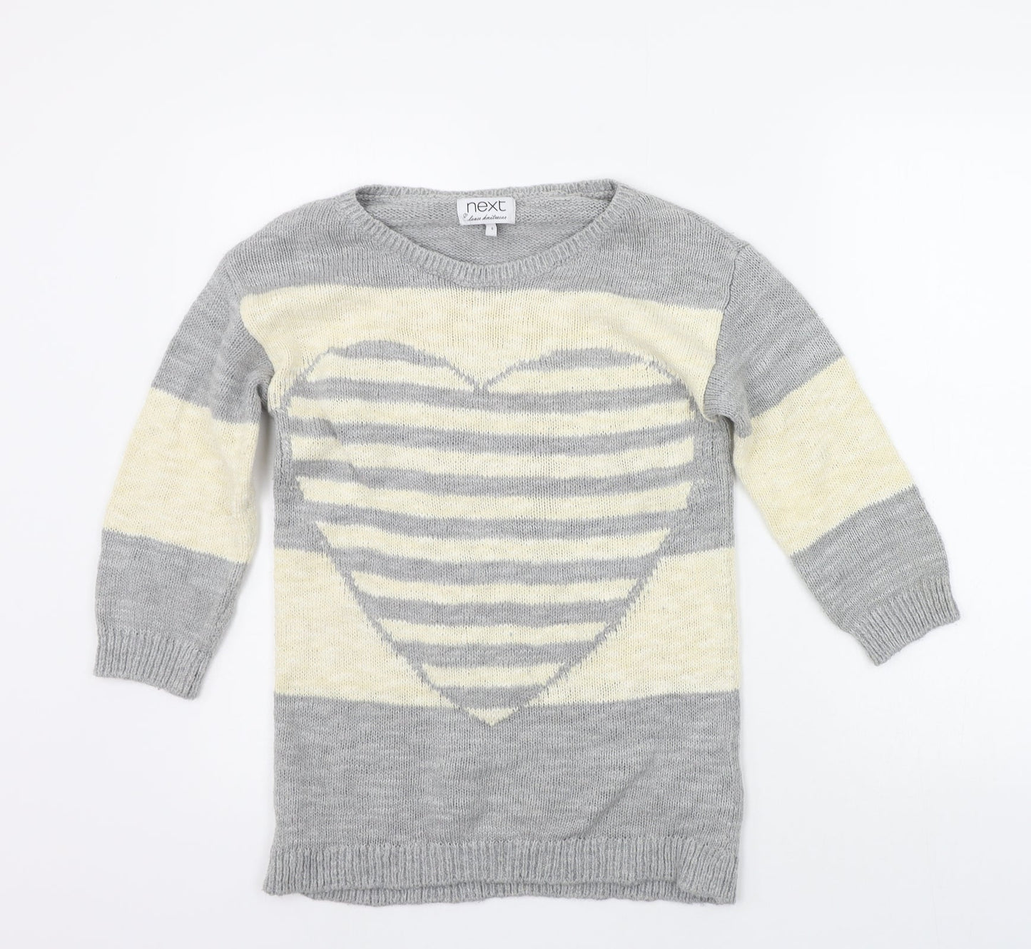 NEXT Womens Beige Striped  Pullover Jumper Size 6