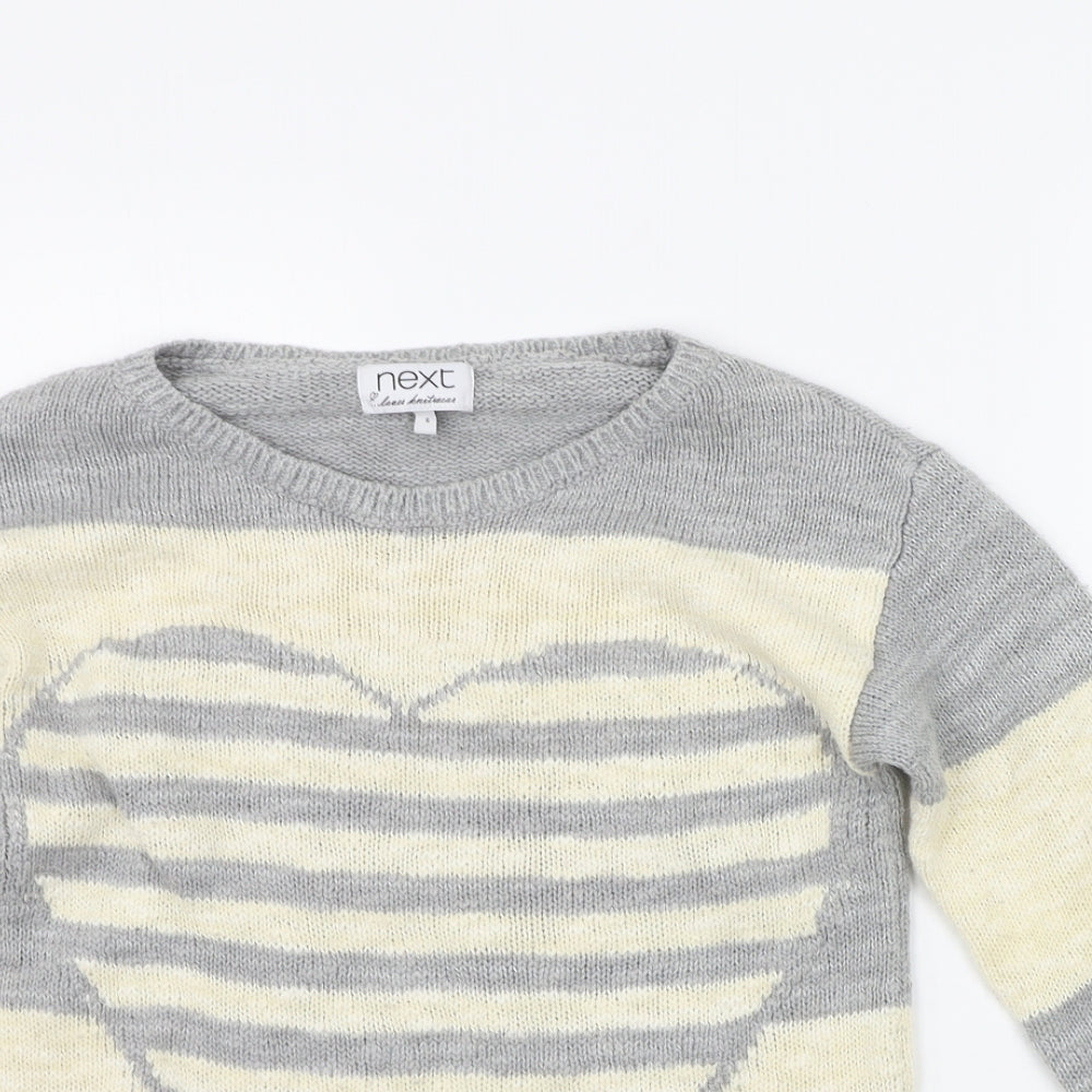 NEXT Womens Beige Striped  Pullover Jumper Size 6