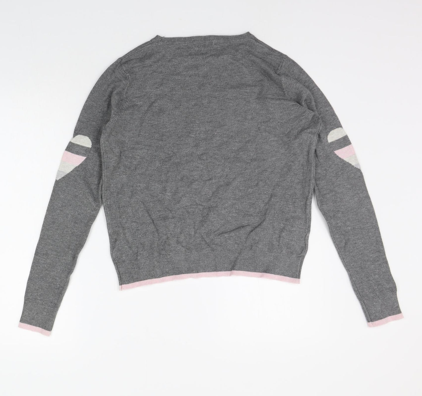 NEXT Womens Grey   Henley Jumper Size S