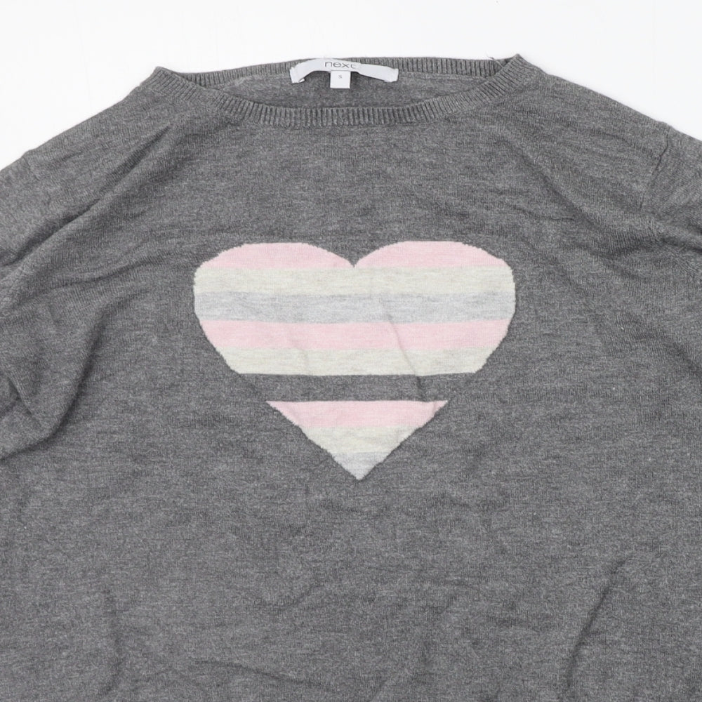 NEXT Womens Grey   Henley Jumper Size S