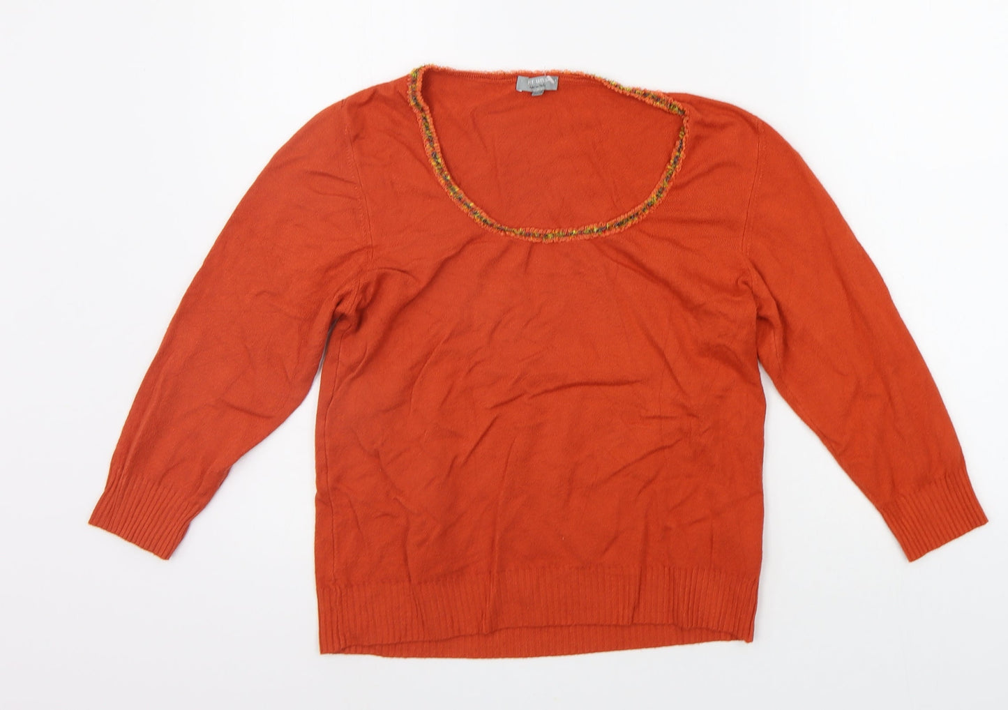 Per Una Womens Orange   Pullover Jumper Size 16
