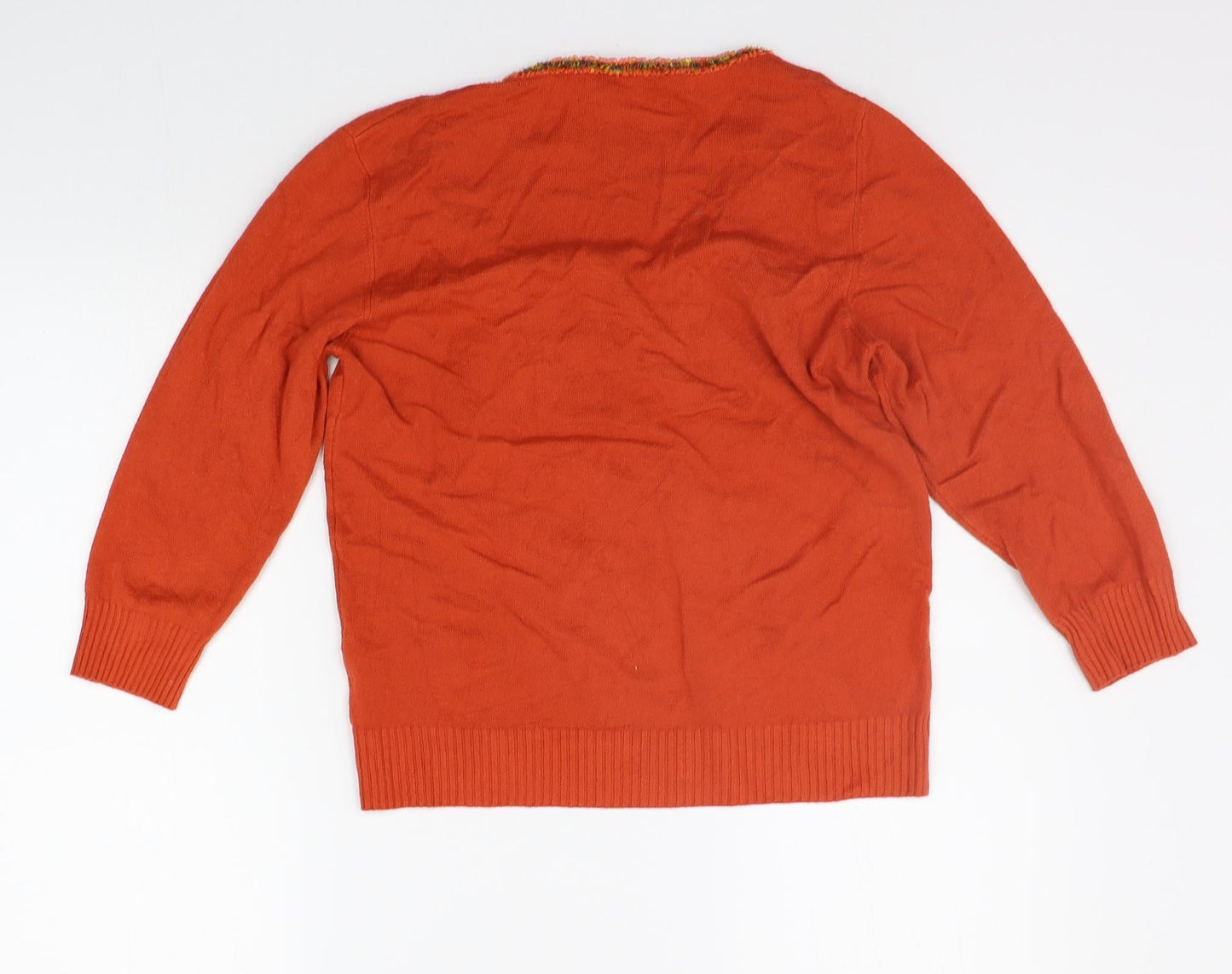 Per Una Womens Orange   Pullover Jumper Size 16