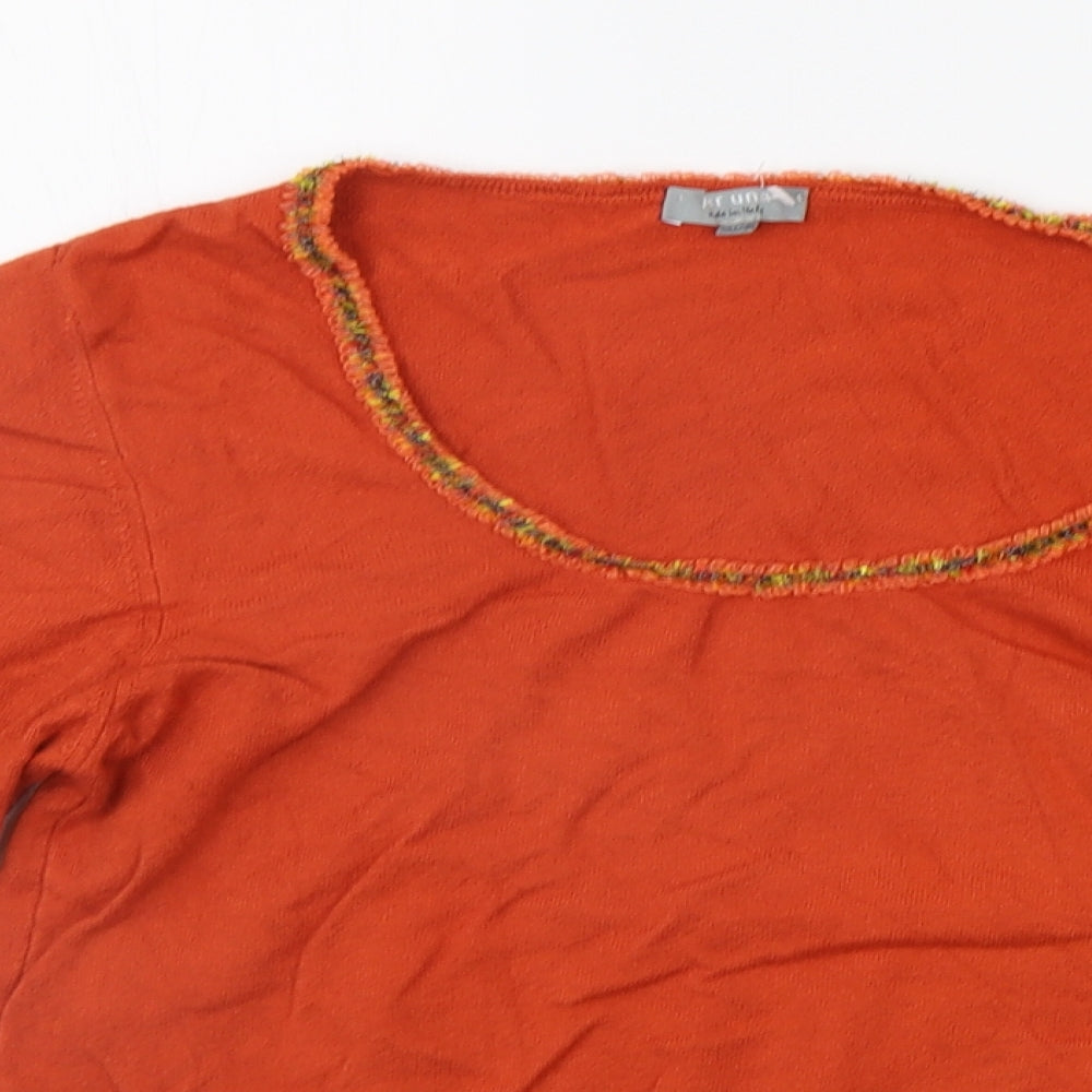 Per Una Womens Orange   Pullover Jumper Size 16