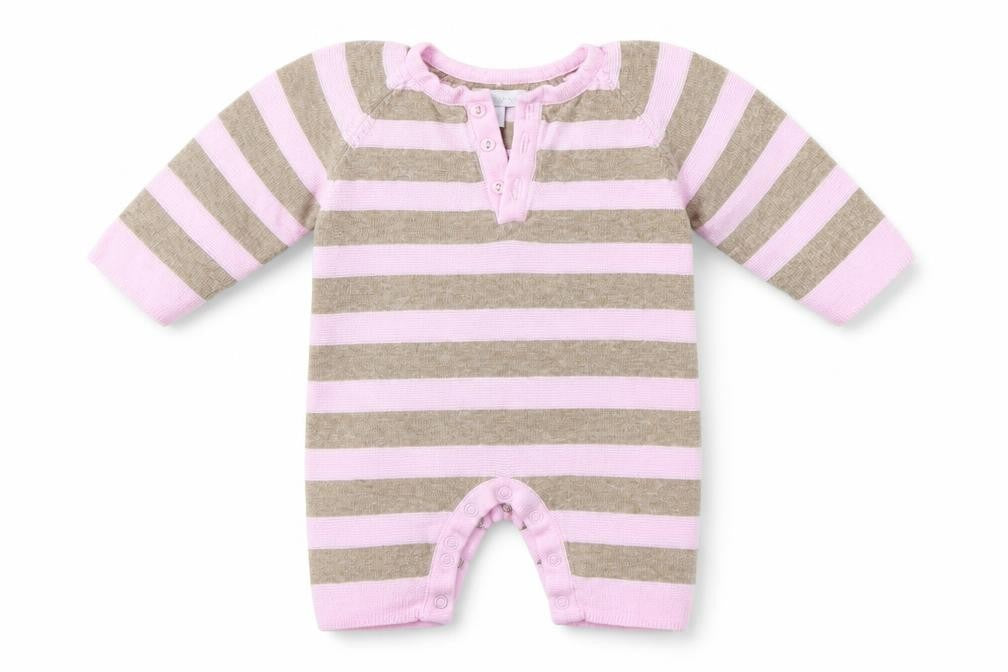 Zip Zap Baby Pink Striped  Babygrow One-Piece Size 0-3 Months