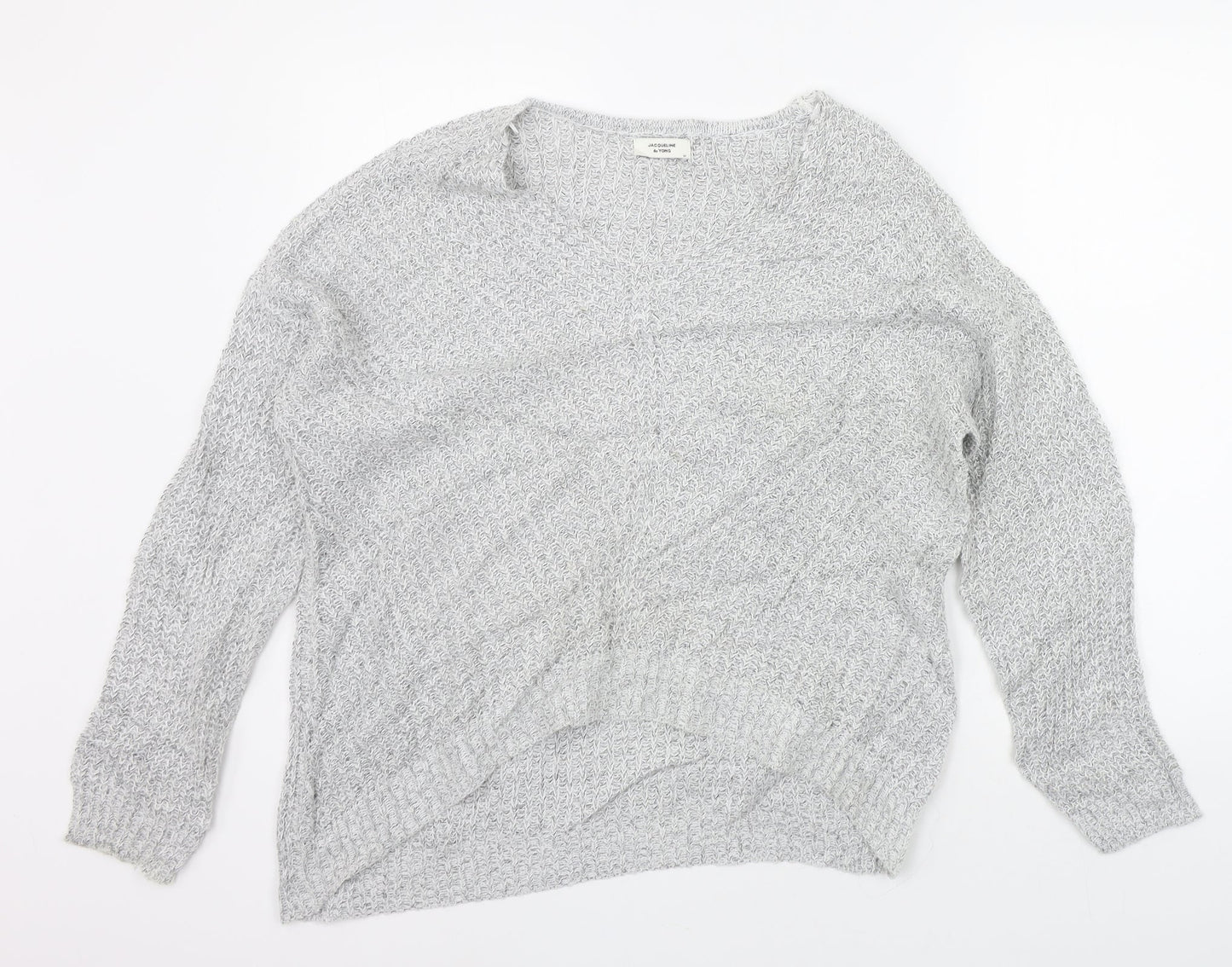 Jaqueline de Yong Womens Grey   Pullover Jumper Size M
