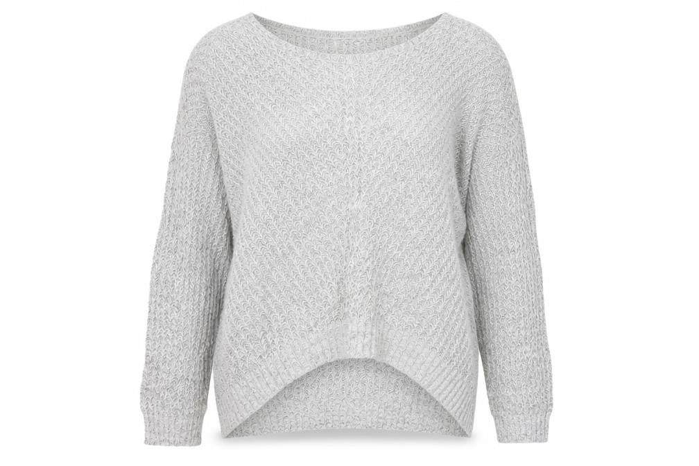 Front view of Jaqueline de Yong women’s grey jumper, size M