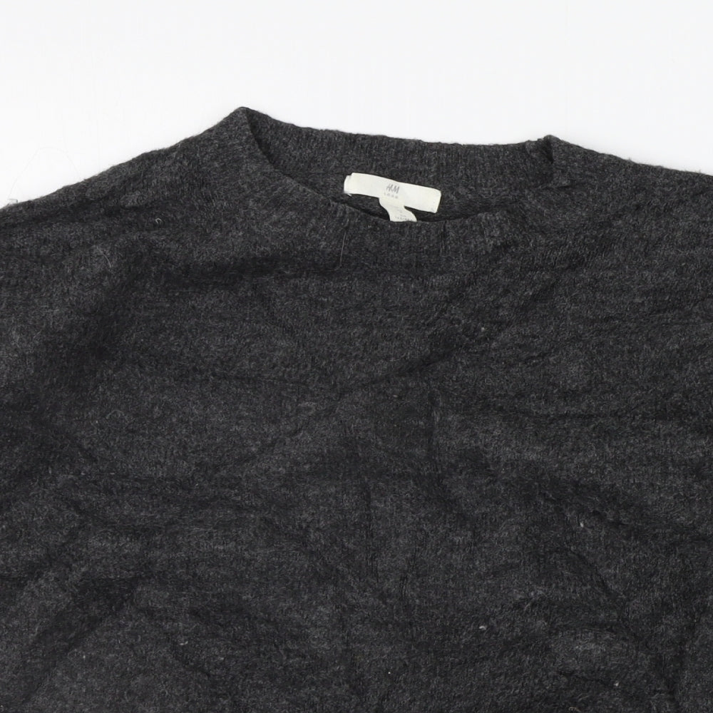 H&M Womens Grey   Pullover Jumper Size S