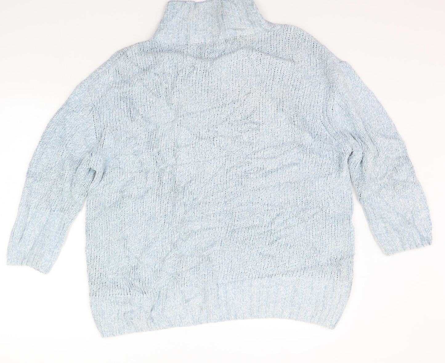 Marks and Spencer Womens Blue   Henley Jumper Size S