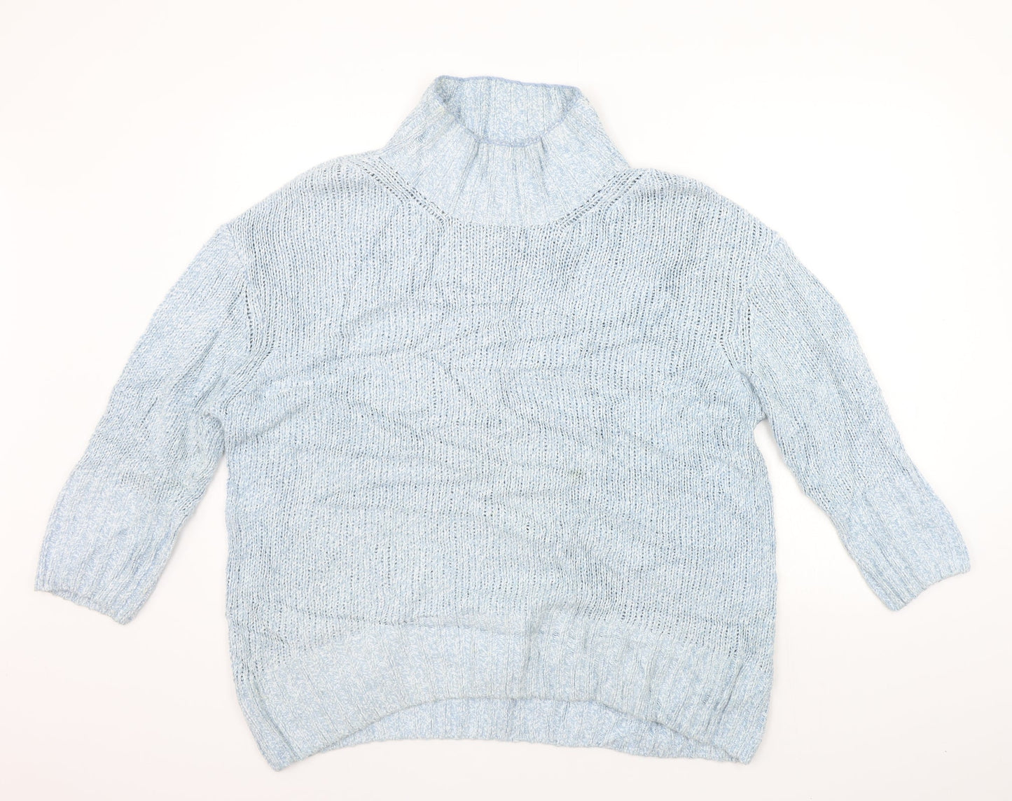 Marks and Spencer Womens Blue   Henley Jumper Size S