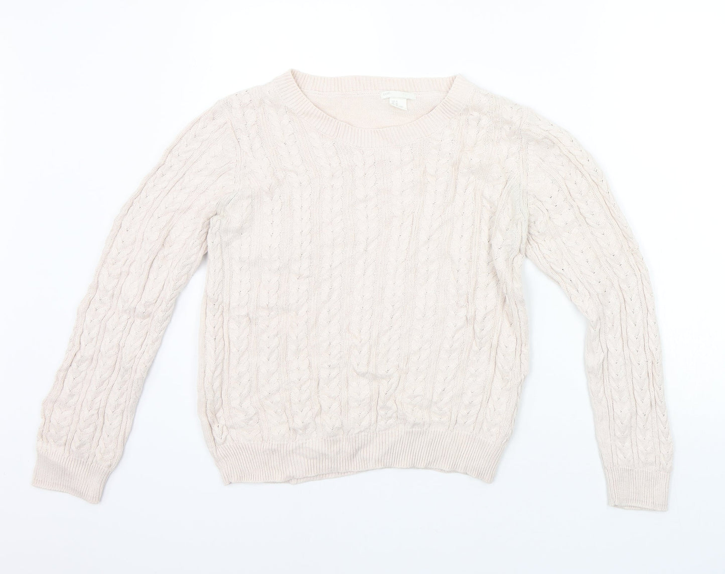 H&M Womens Beige   Pullover Jumper Size M