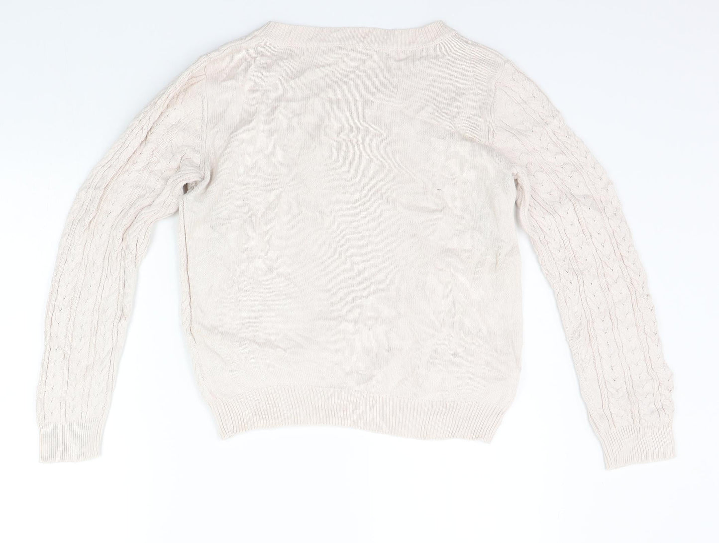 H&M Womens Beige   Pullover Jumper Size M
