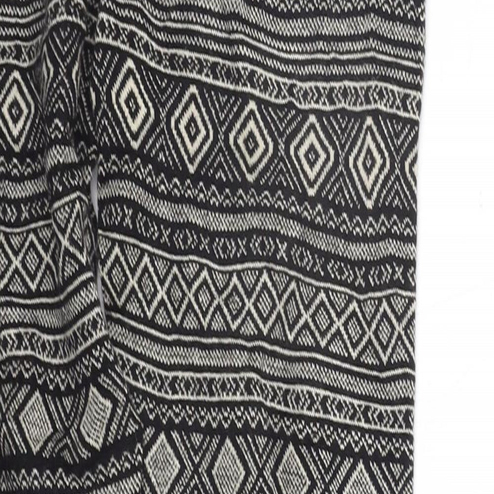 FOREVER 21 Womens Black Geometric  Jogger Trousers Size M L25 in